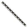 Chisel Stainless Steel Polished and Textured Black-plated 9" Link Bracelet - 4 of 4