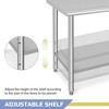 Stainless Steel Prep Table 48 x 24 Inch, Heavy Duty Commercial Kitchen Table with Backsplash & Shelf - 3 of 4
