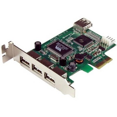 StarTech.com 4-port PCI Express LP USB Adapter Card - 3 x 4-pin Type A Female USB 2.0 USB External
