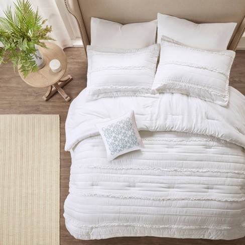 Queen deals comforter white