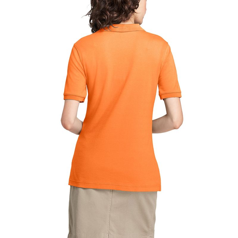 Lands' End School Uniform Women's Short Sleeve Interlock Polo Shirt, 2 of 6