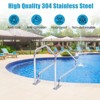 Pool Handrail,304 Stainless Steel Swimming Pool Stair Rail with Non Slip Grip Cover,Quick Mount Base M8&Drill Bit Self Tapping Screws for Pools - 4 of 4
