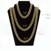 Gold Cuban Link Chain Necklace Iced Out Hip Hop Men Women Ginger Lyne Collection - 4 of 4