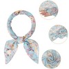 Allegra K Women's Chiffon Floral Print Square Scarves Kerchief Neck Scarf Neckerchief - 4 of 4
