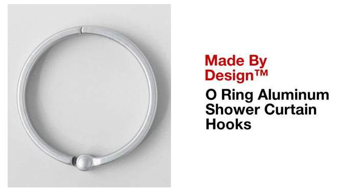 Rustproof Aluminum Shower Curtain Ring Hook - Made By Design&#8482;, 2 of 8, play video
