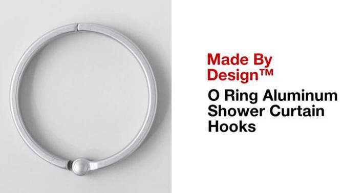 Rustproof Aluminum Shower Curtain Ring Hook - Made By Design&#8482;, 2 of 8, play video