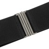 INSPIRE CHIC Women's Metal Interlock Buckle Stretchy Fashion Vintage Elastic Waist Belts 1 Pc - 2 of 4