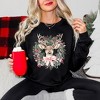Simply Sage Market Women's Graphic Sweatshirt Coquette Deer Wreath - 2 of 4