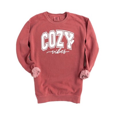 Simply Sage Market Women's Garment Dyed Graphic Sweatshirt Cozy Vibes Bold