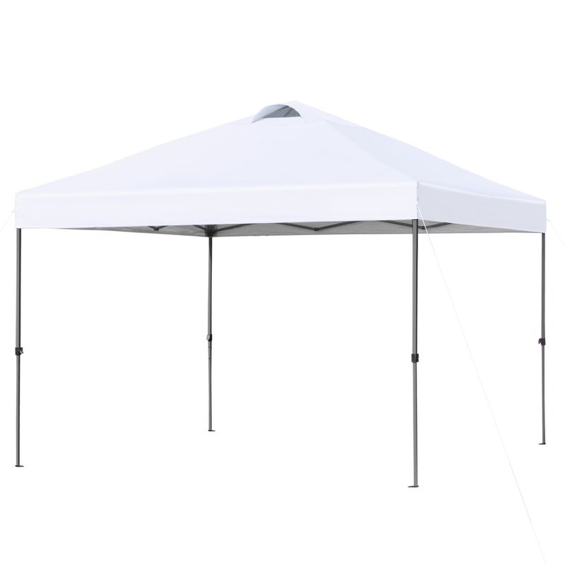 Outsunny 10' x 10' Pop Up Canopy Event Tent with Center Lift Hook Design, 3-Level Adjustable Height, Top Vent Window Design and Easy Move Roller Bag, 4 of 9