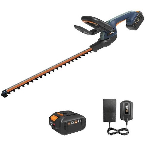 BLACK+DECKER 40V MAX Hedge Trimmer, Cordless, 24-Inch Blade, Battery and  Charger Included (LHT2436)