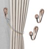 Unique Bargains Curtain Holdbacks Teardrop Hooks Zinc Alloy 2.56"x0.87" 1 Pair - 2 of 4