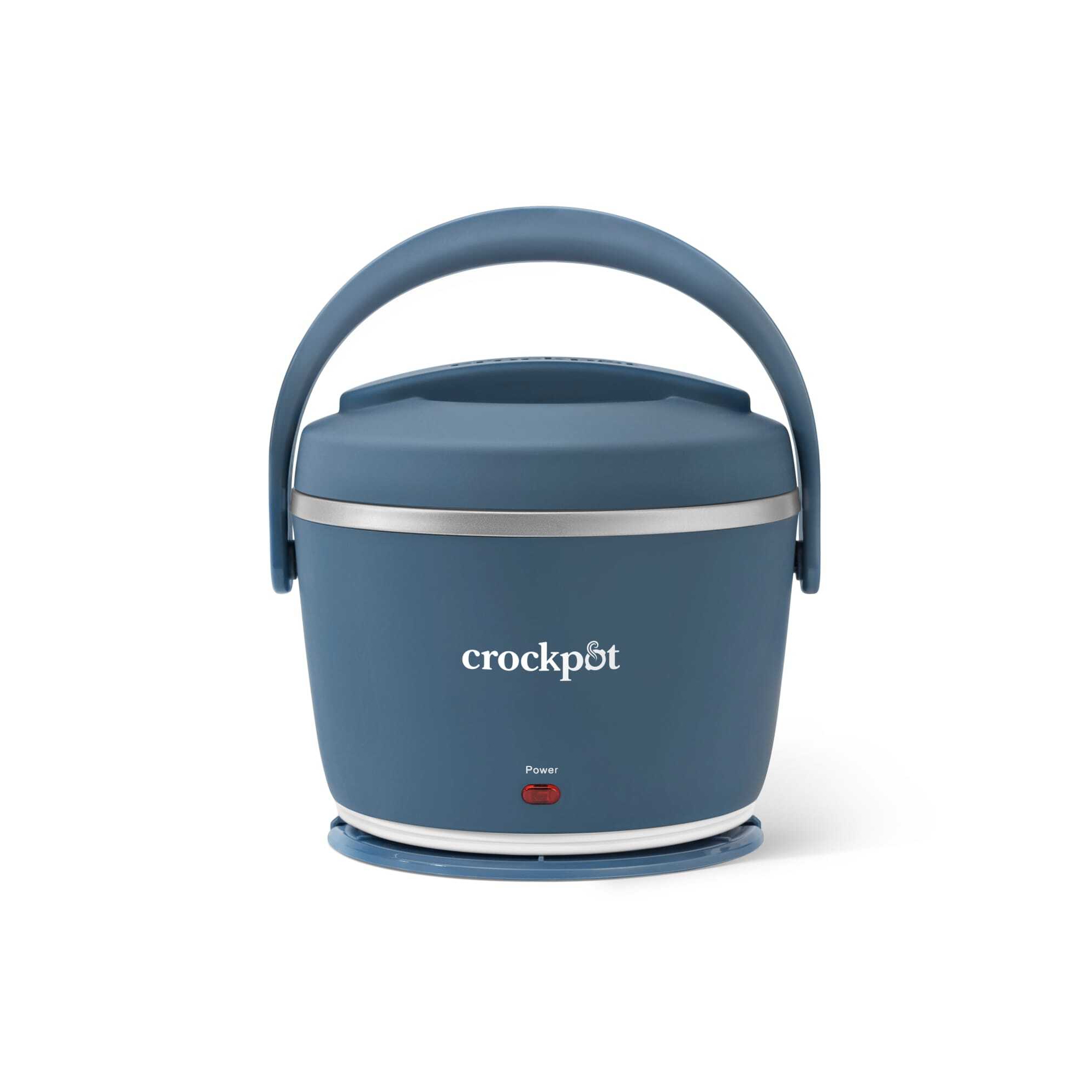 Crock-Pot 20oz Lunch Crock Food Warmer Faded Blue: Slow Cooker, Dishwasher-Safe, Locking Lid, Hinged Handle, 50W Output