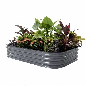 Vego Garden 6-in-1 Modular Rectangular Metal Outdoor Raised Garden Bed 42"x60"x11" - 1 of 4