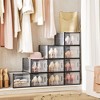 SONGMICS Shoe Boxes Pack of 18 Shoe Storage Organizers Stackable  Boxes for Close Transparent and Black - 4 of 4