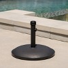 Maggift Round Umbrella Base, Heavy Duty Outdoor Umbrella Base with Turning Knob, for Patio, Poolside, Black, 17.72"*17.72“*13.25" - 3 of 4