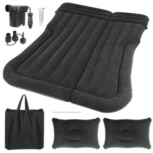 LakeForest"Inflatable SUV Air Mattress with Pillow, Air Pump, Storage Bag for Car, Travel & Camping Comfort"Black Grey - 1 of 4