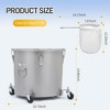 Karl Home 10 Gallon Fryer Oil Disposal Carbon Steel Fryer Grease Bucket With Caster Base - 2 of 4