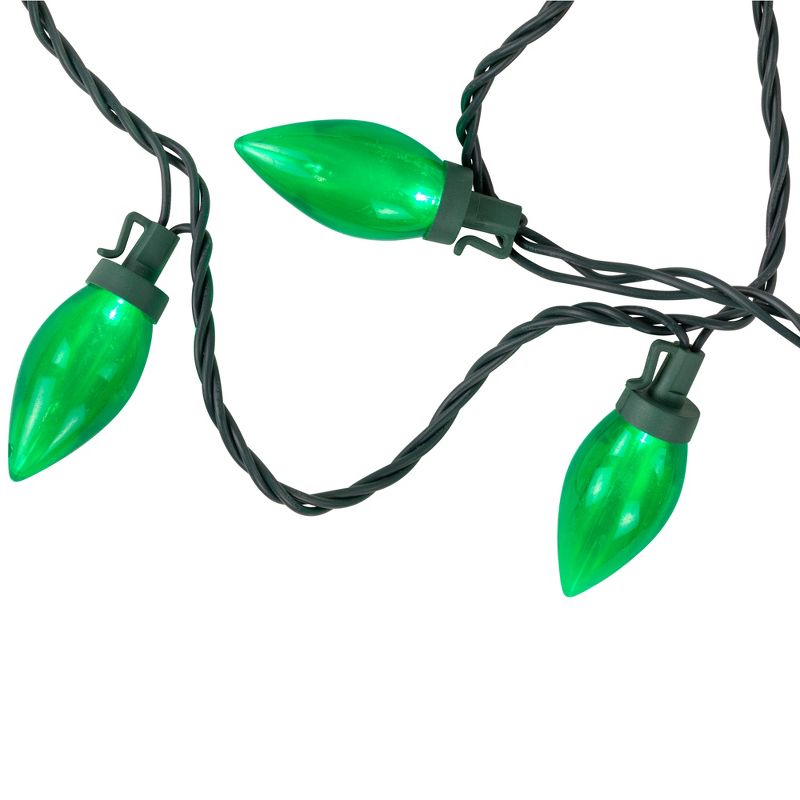 Northlight 25ct Green LED C9 Christmas Light Set - 16ft Green Wire, 5 of 7