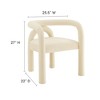 Modway  Astrid Upholstered Barrel Dining Chair in Porcelain Performance Velvet – Open Back Velvet Dining Room Chair with Arms - 3 of 4