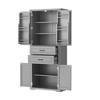 Gulches Elegant Minimalist Multi-Functional Storage Cabinet - 2 Drawers with Slide Rails, Adjustable Shelf, Gray for Kitchen/Bathroom/Dining Room - 2 of 4