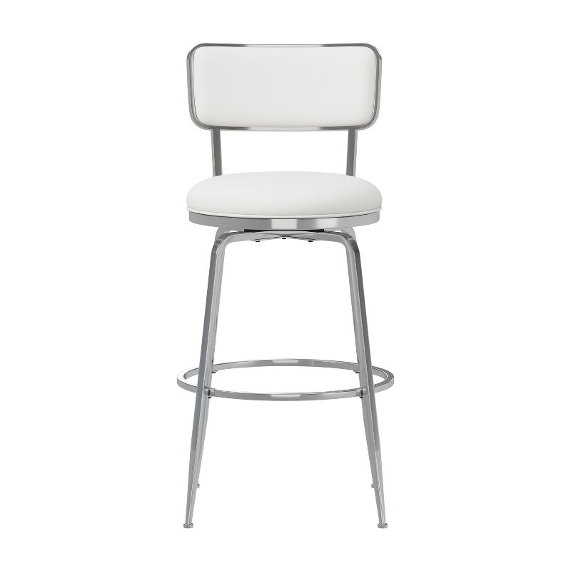 Baltimore Metal and Upholstered Swivel Bar Height Stool Chrome - Hillsdale Furniture, 6 of 13