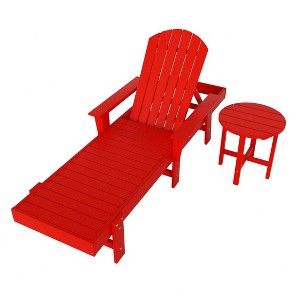 WestinTrends Dylan 2 Piece Adirondack Reclining Chaise Lounge With Arms - 1 of 4