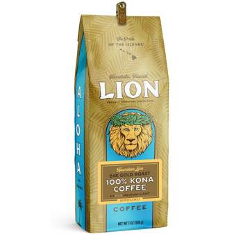 Lion Coffee 100% Kona Medium Roast Ground Coffee - 7oz