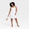 Women's Lace Mini Shift Dress - A New Day™ White Floral - 3 of 3