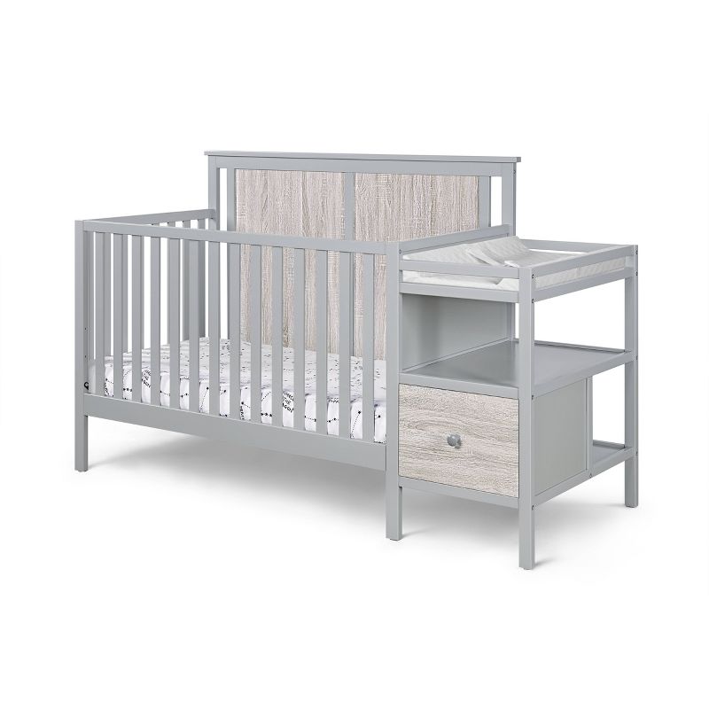 Suite Bebe Connelly 4-in-1 Convertible Crib and Changer Combo - Gray/Rockport Gray, 3 of 11