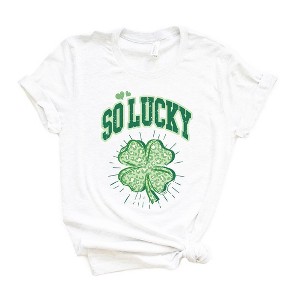 Simply Sage Market Women's Lucky Cheetah Shamrock St. Patrick's Day Short Sleeve Graphic Tee - 1 of 3