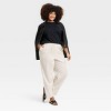 Women's Mid-Rise Wide Leg Linen Pull-On Pants - A New Day™ - 3 of 3