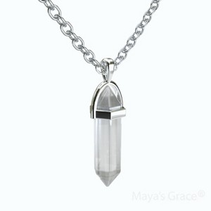 Maya's Grace Gem Stone Quartz Pendant Natural Crystal Necklaces for Women, Girls - 1 of 4