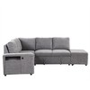 NicBex Couches for Living Room L-shaped Sectional Sofa Upholstered Sofa Couch with Storage Space,  USB Ports, and Cup Holders on the Armrests - 2 of 4