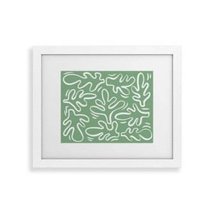 Deny Designs Alilscribble Abstract Greens Framed Art Print - 1 of 4