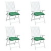 vidaXL Outdoor Chair Cushions 4-Pack - Green 15.7"x15.7"x2.8" | Oxford Fabric | Water-Resistant | Patio/Garden/Office Use - 4 of 4