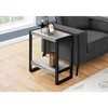 Monarch Specialties Accent Table Side End Nightstand Lamp Living Room Bedroom Metal Laminate Black Contemporary Modern - 4 of 4
