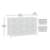 GDFStudio Marlow 52" Rustic 6-Drawer Wood Bedroom Dresser - 2 of 4