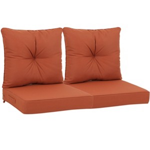 PAGED Outdoor Deep Seat Cushion Set,24x 24 inch,Waterproof Fade-Resistant Patio Furniture Cushions with Removable Covers,2 Set of - 1 of 4
