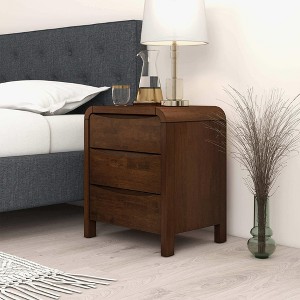 Gulches Rustic Style Nightstand with Single Drawer and Bottom Shelf Solid, Durable, 21.1"W x11.8"D x21.7"H - 1 of 4