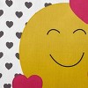 16"x16" Valentine's Day Love Emoji Square Throw Pillow Dark Gray - e by design - 2 of 4