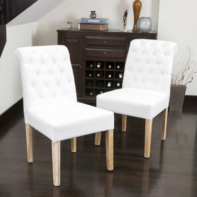 Set of 2 Badin KD Dining Chair Upholstered Tufted-Christopher Knight Home
