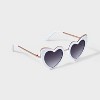 Women's Plastic Heart Sunglasses - Wild Fable™ White: Maximum UV Protection, Gradient Gray Lenses, Recycled Frame - 2 of 2