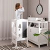 Costway Folding Wooden Kids Kitchen Step Stool with Adjustable Height & Safety Netting - image 3 of 4