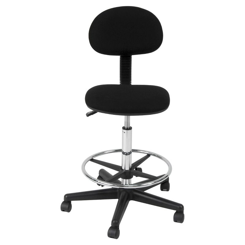 Height Adjustable Drafting Chair with Foot Ring Black - Studio Designs, 3 of 5