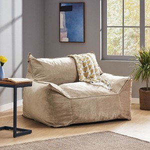 Sapphtopaz Lazy Bean Bag Chair with High-Density Foam, Cloud Couch with Armrests, Sofa Bed for Adults and Kids, Couch for Living Room - 1 of 4