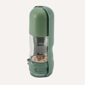 2-in-1 Pet Water Bottle with Treat Compartment - Travel & Training Size + Leakproof 350mL  - Tilley + Me - 1 of 4