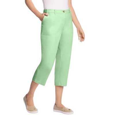 Woman Within Plus Size Adjustable Waist Chino Capri