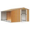 vidaXL - Garden shed/Outdoor shed Metal Storage/Light Brown Galvanized Steel with Ample Storage & Ventilation - 3 of 4