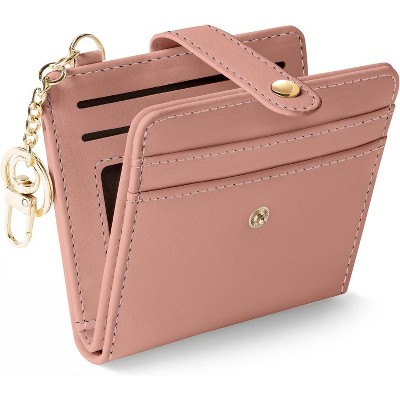 BEAFUP Ladies Wallet, Small Slim Thin Compact Credit Card Women Wallet, PU Leather Bifold Cash Zipper Coin Pocket ID Window for Female